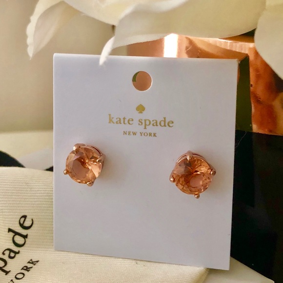 🎀 Kate Spade ♠️ Light Peach Gumdrop Earrings - Picture 3 of 7